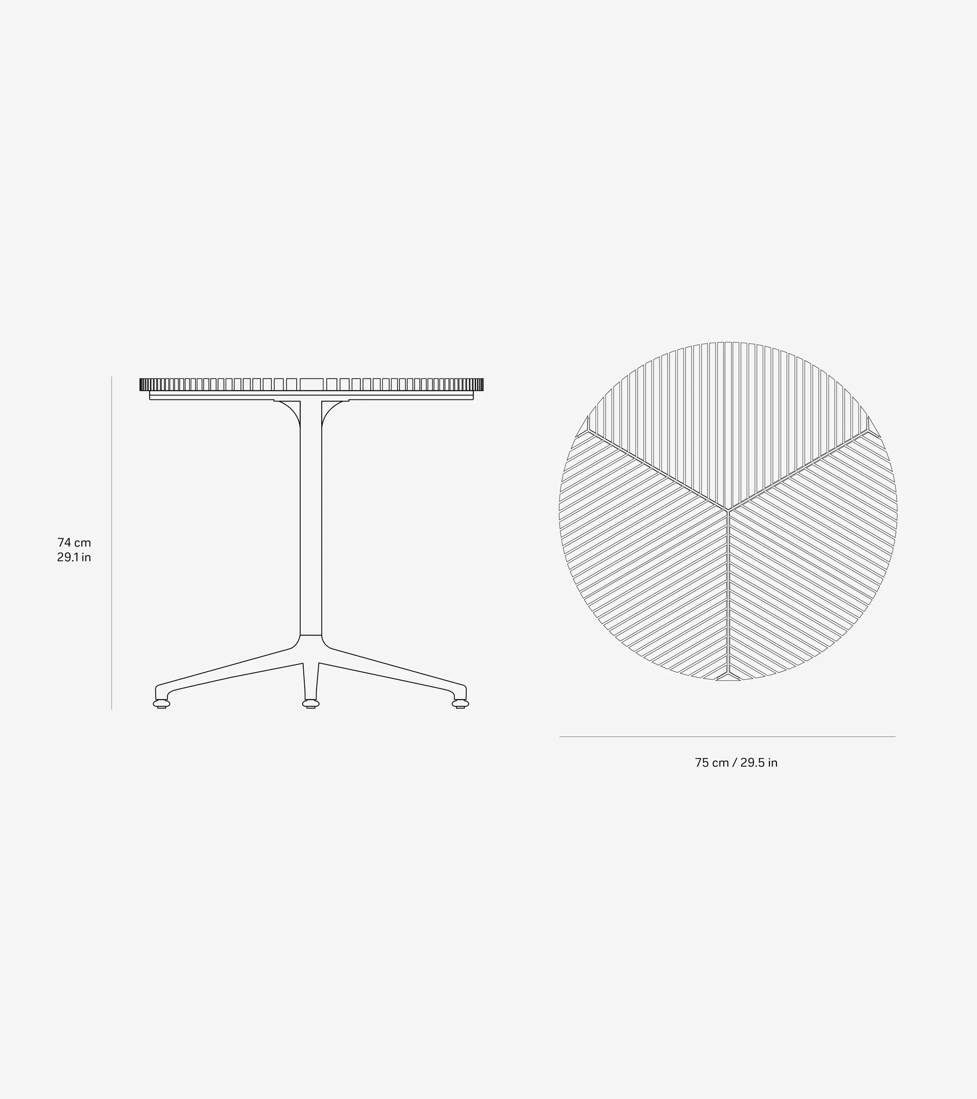 Mesa de café para exterior Vipp717